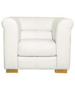 Taranto Leather Chair - White