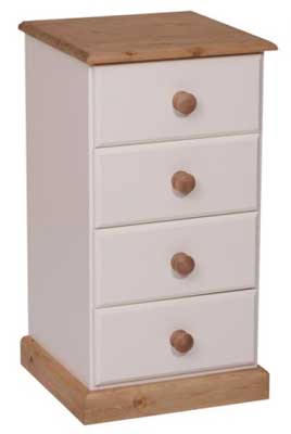Unbranded Tarka painted Bedside Cabinet 4 drawer