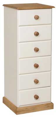 Unbranded Tarka painted Bedside Cabinet 6 drawer
