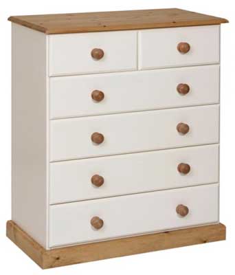Unbranded Tarka painted Chest of Drawers 2 over 4 drawers
