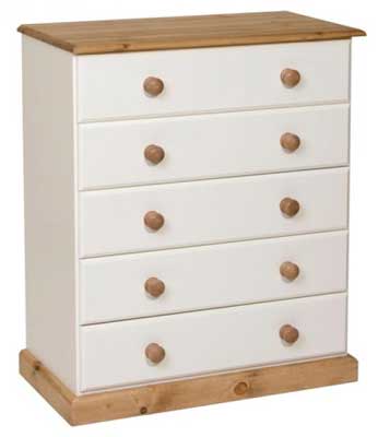 Unbranded Tarka painted Chest of Drawers 5 drawer