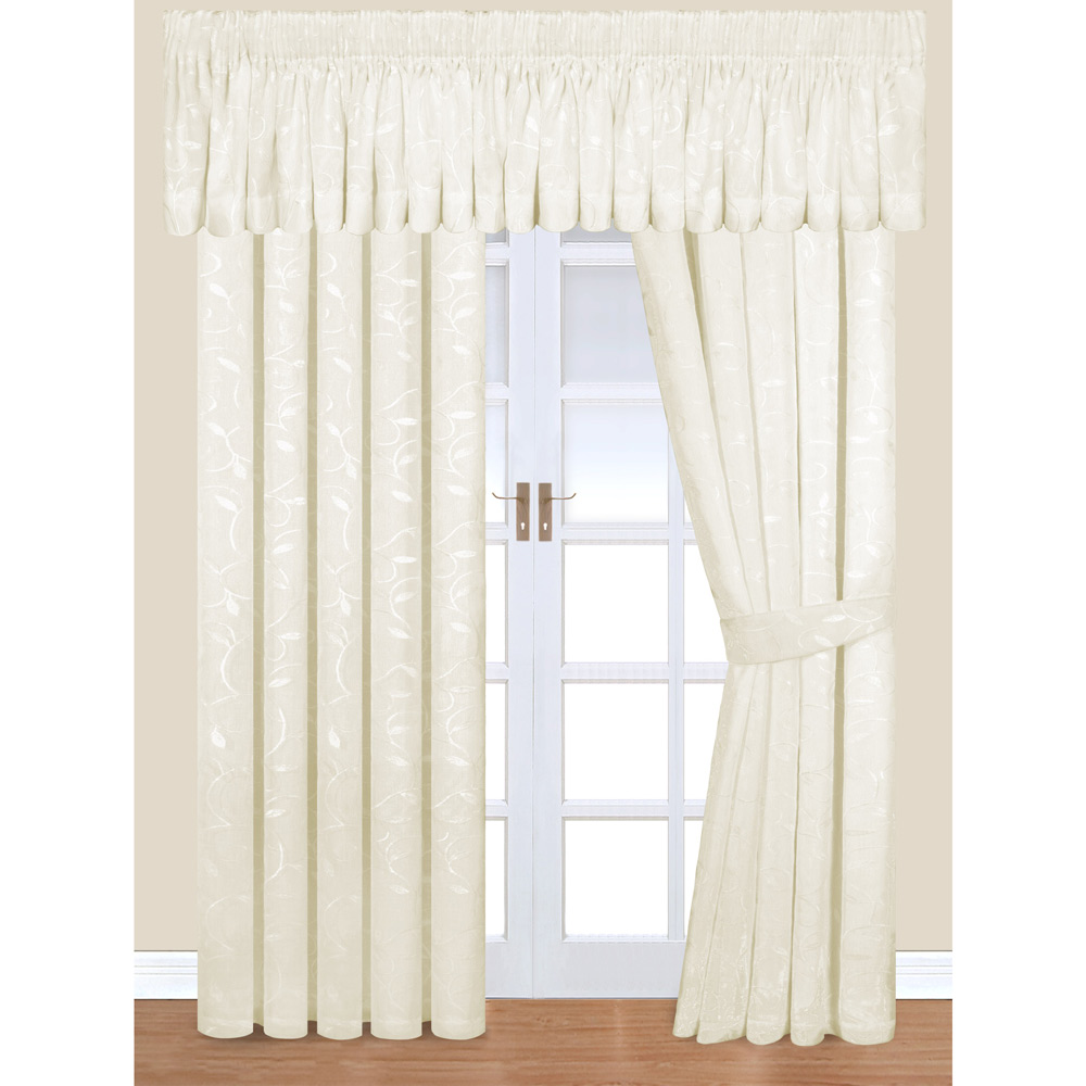 Unbranded Taroline Embroided Voile Curtains Ecru