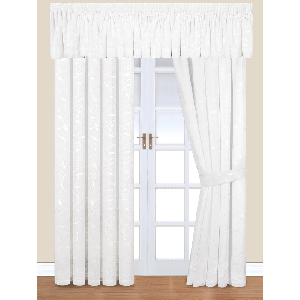 Unbranded Taroline Embroided Voile Curtains White