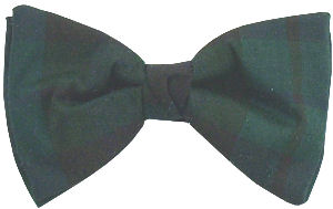 Unbranded Tartan Bow Tie - Black Watch (Green)