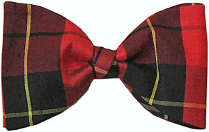 Unbranded Tartan Bow Tie - Old Wallace (Red)