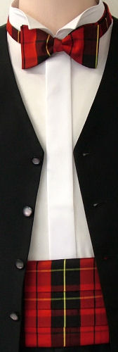 Unbranded Tartan Cummerbund / Bow Tie Set - Old Wallace