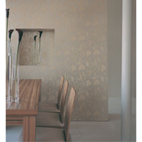 A floral wallpaper which evokes the botanical moti