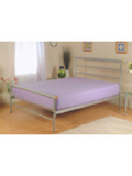 The Taurussilver metal bed will be astylish  modern addition to your bedroom. This simple