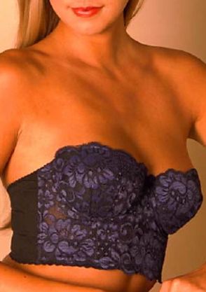 Mia Lingerie- Sensual, Beautiful, Intimate Strapless Bustier in sheer micromesh and beautiful