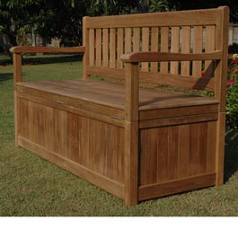 Unbranded Teak Box 1.5m Bench from Kingdom Teak
