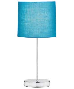 Unbranded Teal Fabric Shade Stick Table Lamp