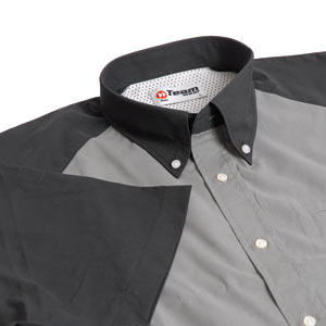 Teamwear Oval shirt is a welcome addition from Teamwear. This grey with black contrast rugby style T