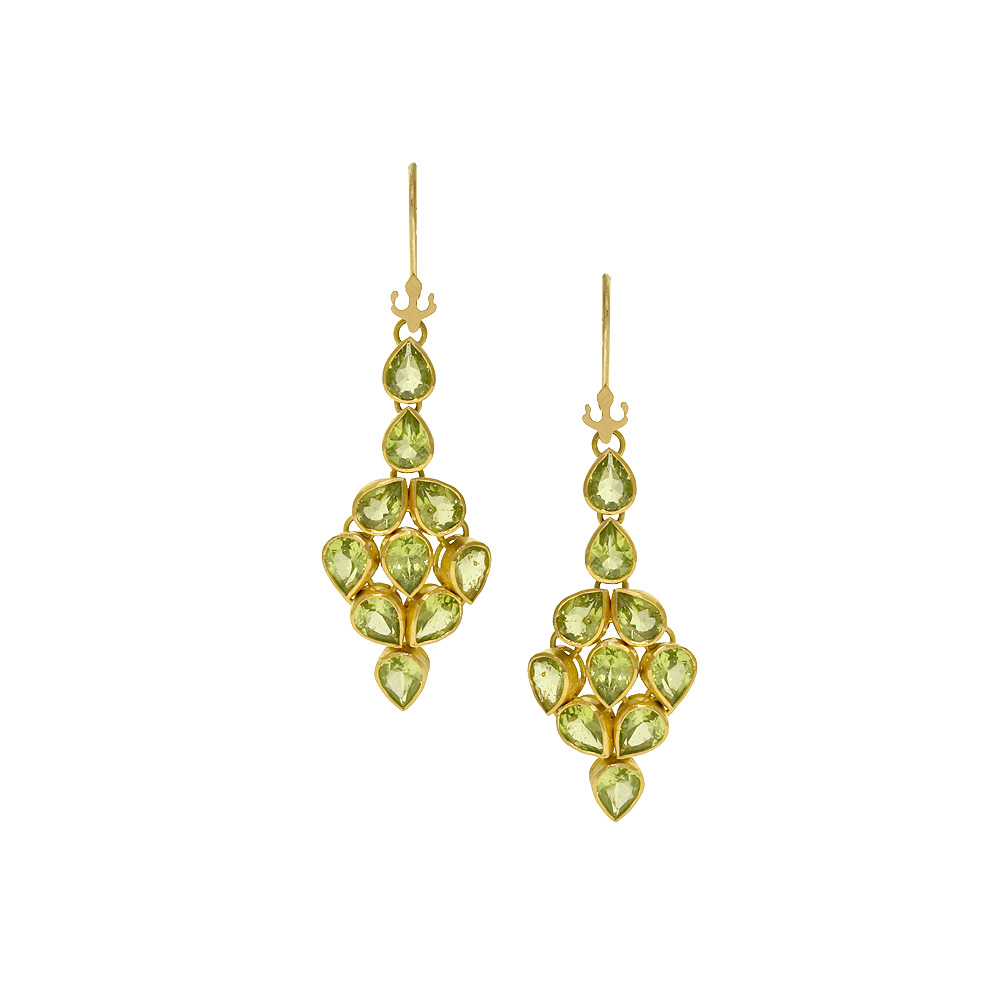 Unbranded Teardrop Earrings - Peridot