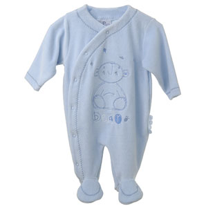 Unbranded Teddy All-in-One, Blue, 6-9 Months