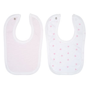 Teddy Faces Bibs- Pink- Pack of 5