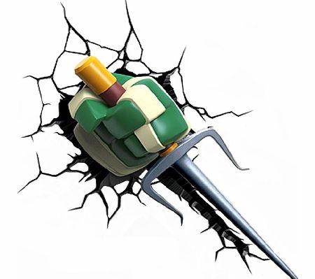 Wall lights really dont get much more RAD than this! Add a touch of cowabunga cool to your home with an awesome Teenage Mutant Ninja Turtles 3D light! Featuring the weapon of choice for Raphael, the Sai. It looks as though the implement has been plou