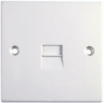 Single input flush mount extension socket for use with UK telephones. The socket dimensions are 84mm