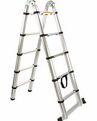 This telescopic ladder extends to as long as 5 2, yet compacts right down after use to stow easily in a cupboard or car boot and, weighing just 11.7kg, its easy to carry around. Best of all, it opens and locks rung by rung, so you can extend it to a