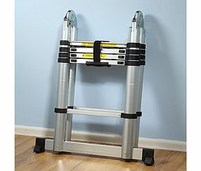This telescopic ladder extends to as long as 86 (2.61m), yet compacts right down after use to stow easily in a cupboard or car boot and, weighing just 6.8kg, it�s easy to carry around. Best of all, it opens and locks rung by rung, so you can extend i
