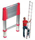 Ingenious telescopic ladder with manual locking on every tread for maximum flexibility.