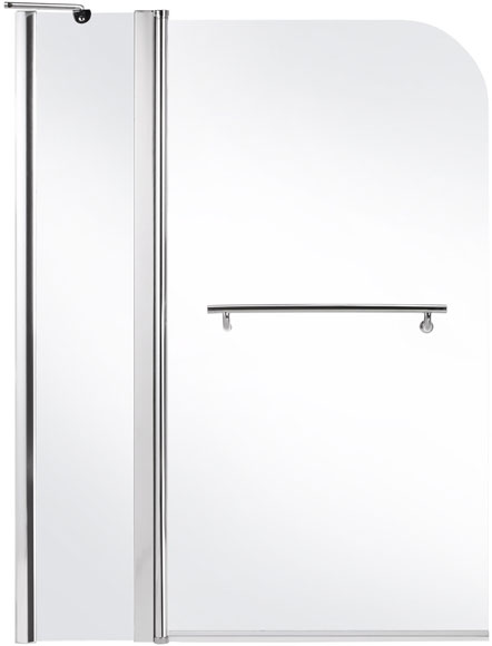 Unbranded Tempeste 2-Part Bath Shower Screen 1000x1350mm