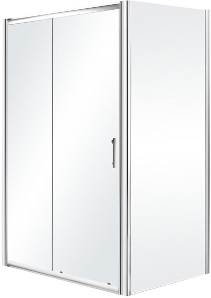 Unbranded Tempeste Sliding Door Shower Enclosure 100x90