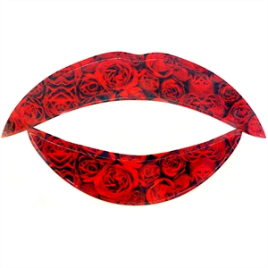 Unbranded Temporary Lip Tattoos - Red Rose