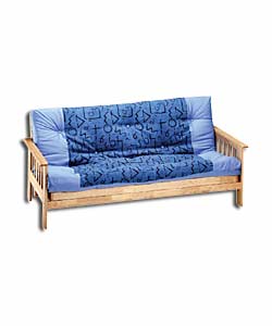 Tennessee Natural Futon and Blue Lambs Wool Mattress