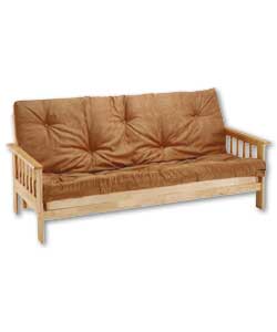 Tennessee Natural Futon and Coffee Suede Mattress