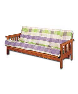Tennessee Natural Futon/Green Check Mattress