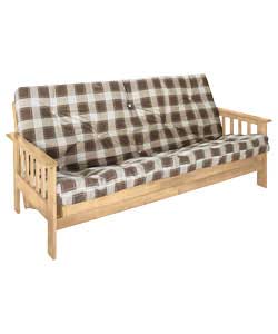 Tennessee Natural Futon with Natural Check Mattress