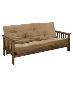 Tennessee Walnut Futon with Camel Mattress