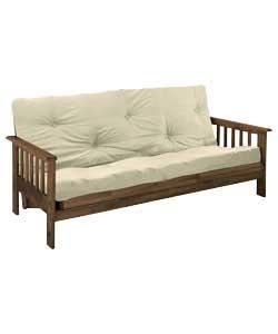 Tennessee Walnut Futon with Natural Mattress
