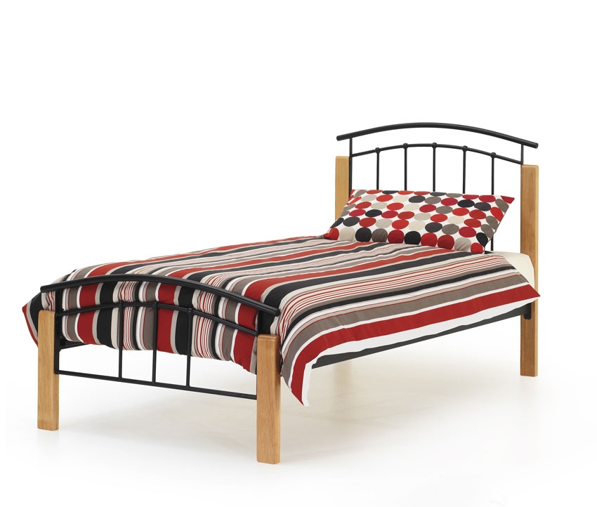 Unbranded Tetras Black and Beech Single Bedstead