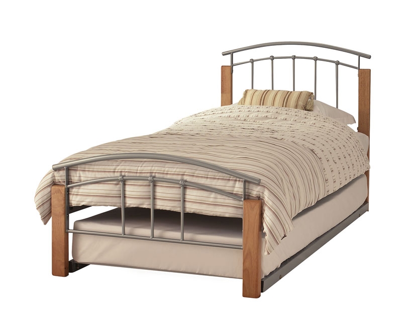 Unbranded Tetras Silver and Beech Single Guest Bed