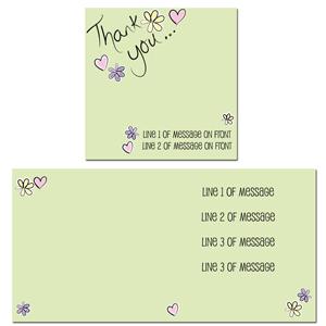 Unbranded Thank You Flower Heart Card