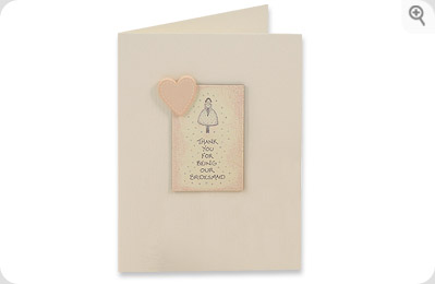 Unbranded Thank You For Being Our Bridesmaid - Wedding Card