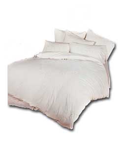 The Cutwork Collection Double Duvet Cover Set - Cream