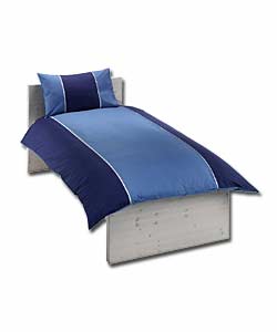 The Madison Collection Blue Single Duvet Cover Set