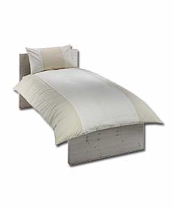 The Madison Collection Natural Single Duvet Cover Set