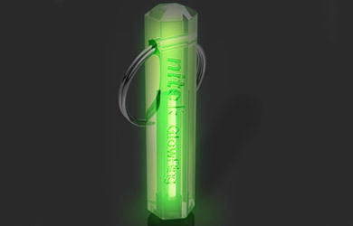 Now your keys, when attached to this glowing keyring, will be visible from 30 feet, even in complete