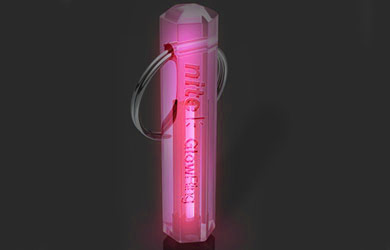 Now your keys, when attached to this glowing keyring, will be visible from 30 feet, even in complete