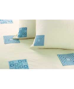 The Patchwork Collection Double Duvet Cover Set - Blue