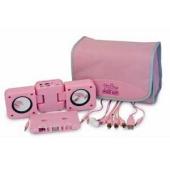 The Pink iPod Accessories Kit is a perky pretty and practical MP3/MP4 connection set for all.