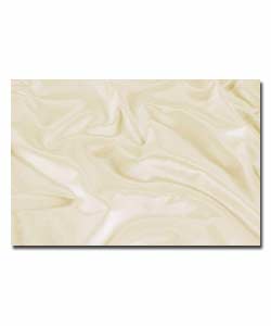 The Satin Collection Cream King Size Duvet Cover Set
