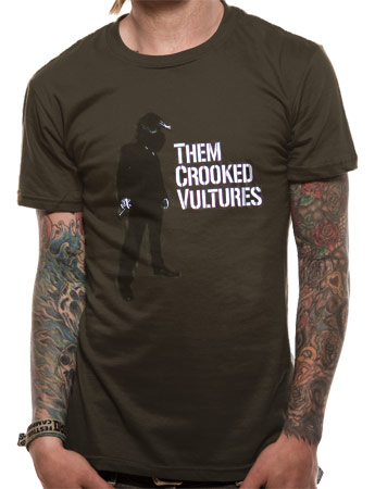 Unbranded Them Crooked Vultures (Smoking) Green T-Shirt