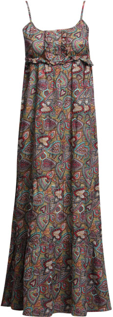 Unbranded Theodora paisley leaf maxi dress