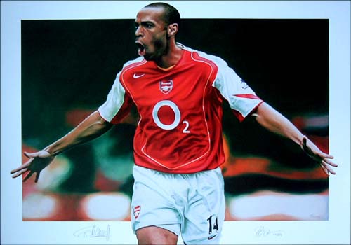 Unbranded Thierry Henry - Limited edition signed celebration print