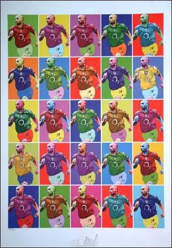 Unbranded Thierry Henry - Limited edition signed modern art print