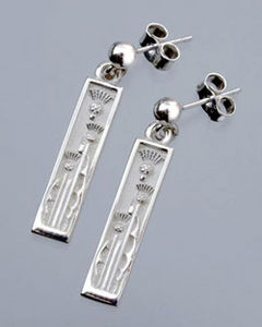 Unbranded Thistle Earrings in Sterling Silver